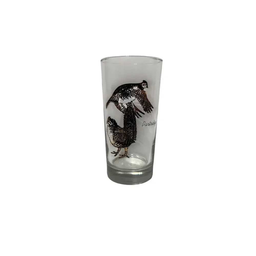 VTG MCM Sportsman Game Bird Highball Barware Glasses (Set of 6)